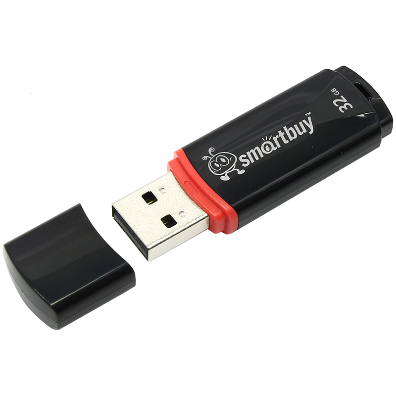 Флэш-накопитель usb2.0 32 гб "smartbuy" "crown" черн.