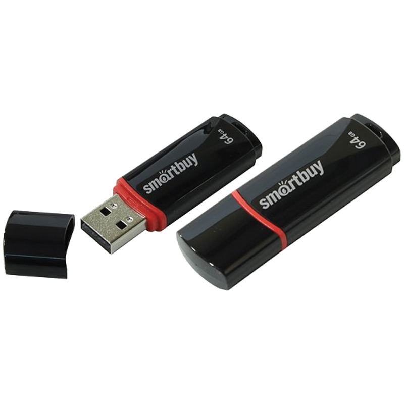 Флэш-накопитель usb2.0 64 гб "smartbuy" "crown" черн.