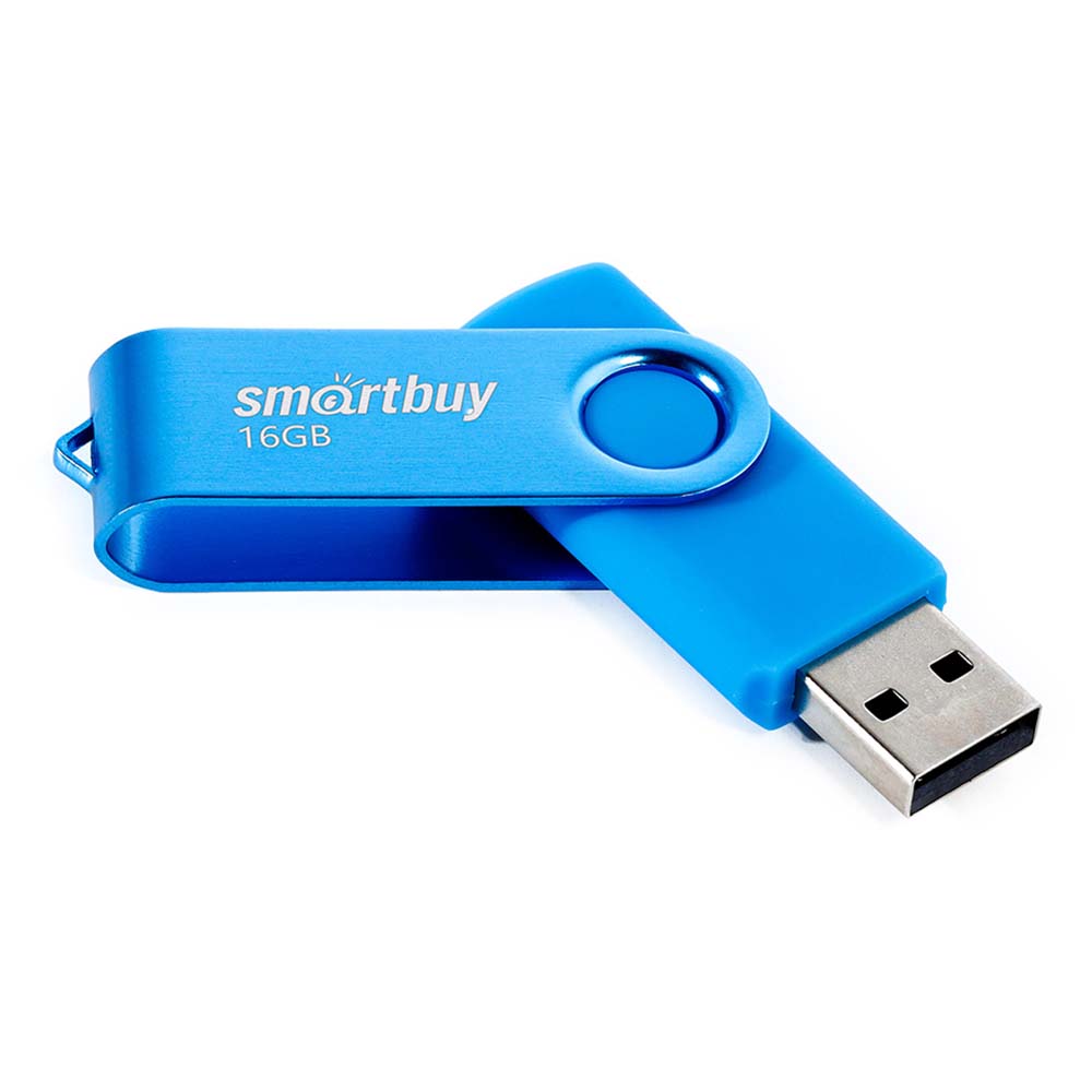 Флэш-накопитель usb2.0 16 гб "smartbuy" "twist" син.