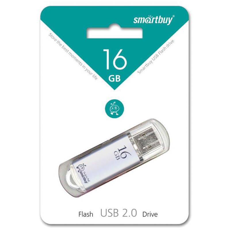 Флэш-накопитель usb2.0 16 гб "smartbuy" "v-cut" сер.