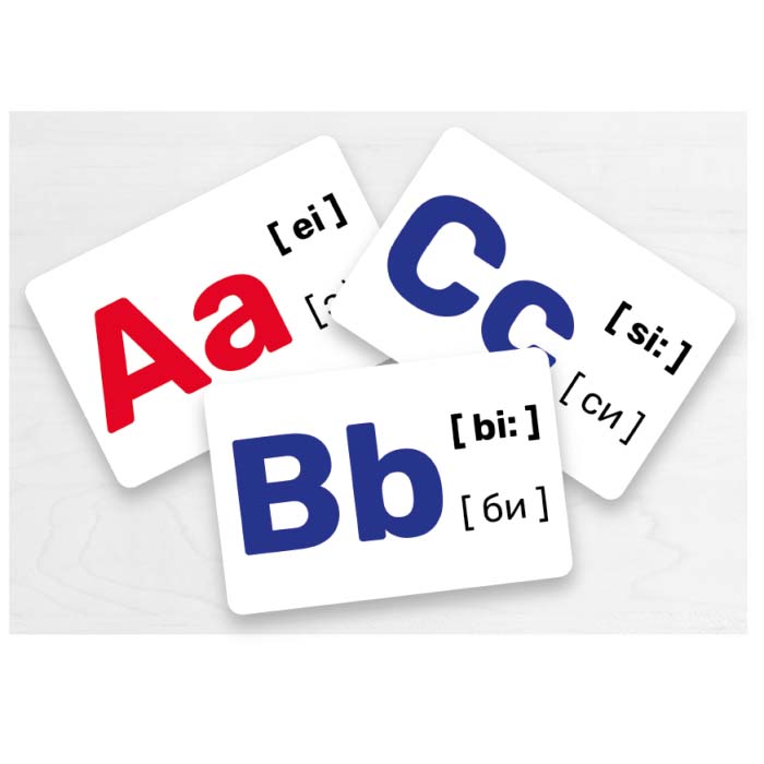 Карточки обучающие "английский алфавит" 27 карт.