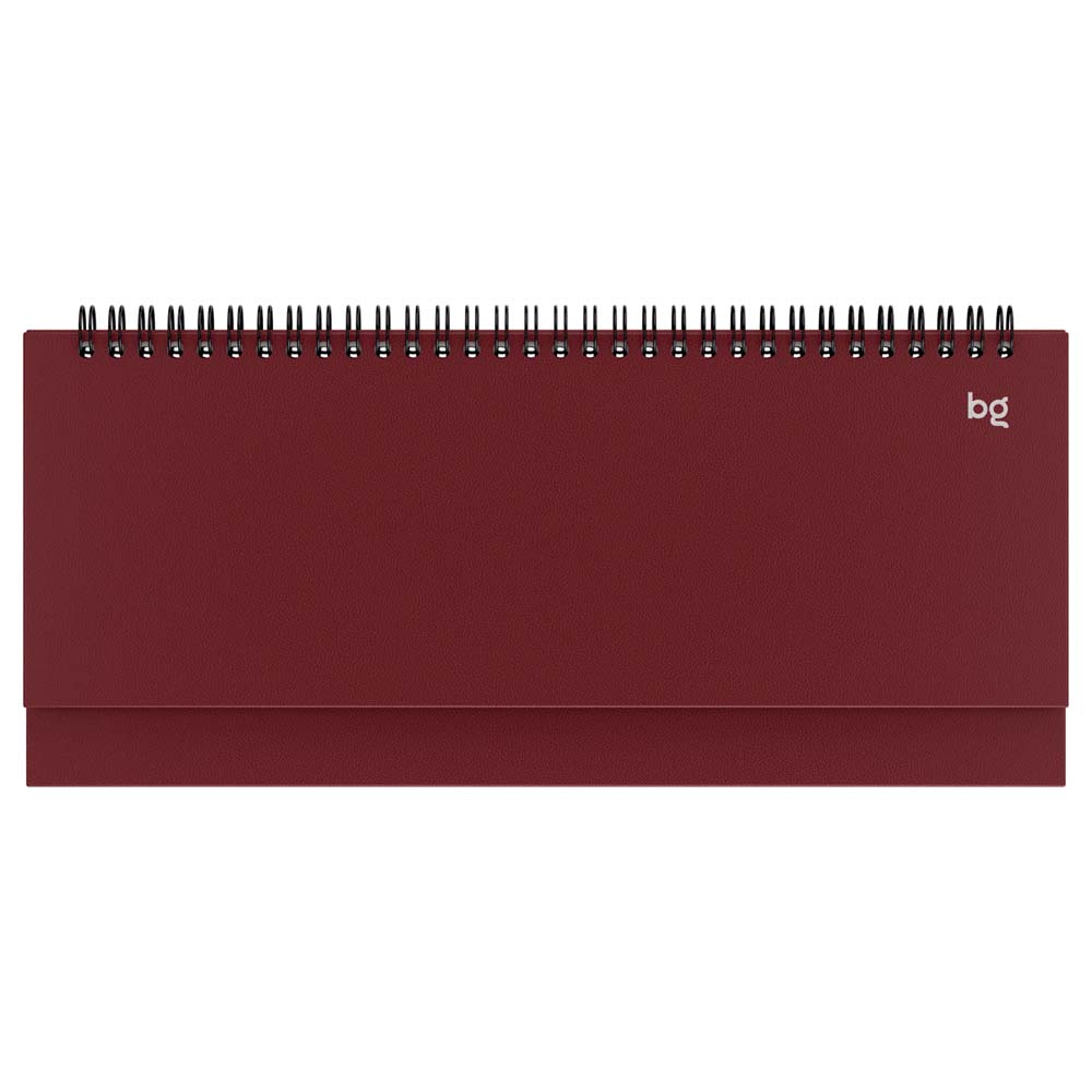 Еженедельник недатир. гребень 285х100мм bg бумвинил бордовый