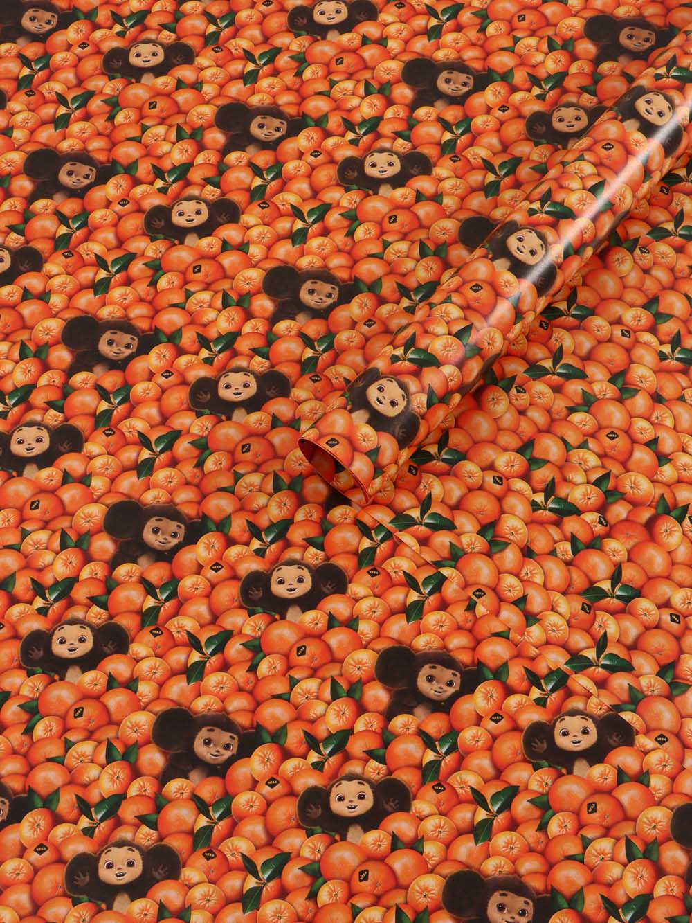 Бумага упаковочная 2-ст. 70х100см "чебурашка"