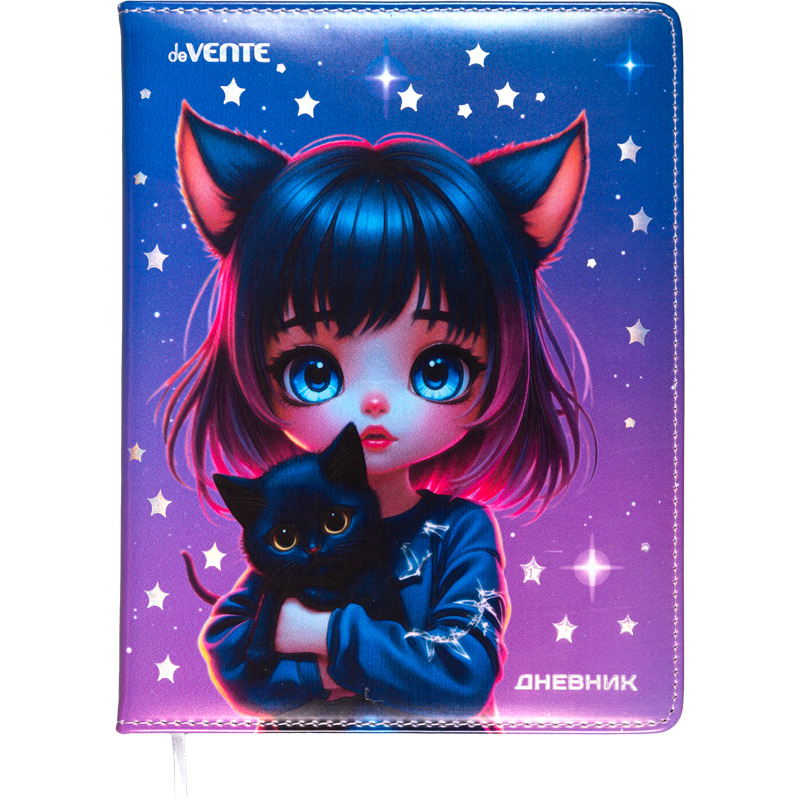 Дневник универс. тв.обл. "friends forever" (devente) кож.зам.,тиснен.фольгой