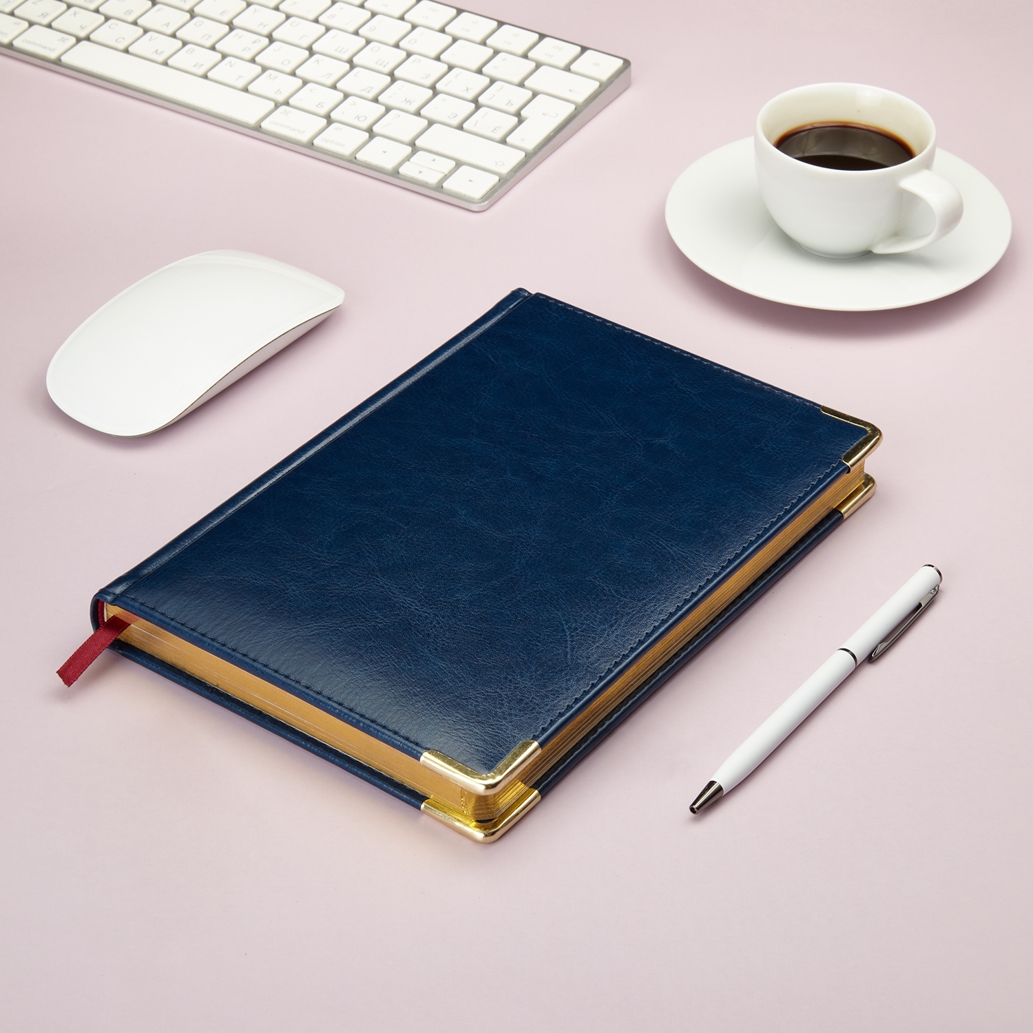 Ежедневник 2027 а5 bruno visconti "sidney nebraska" синий с золотым срезом,металл.уголок,кож.зам.