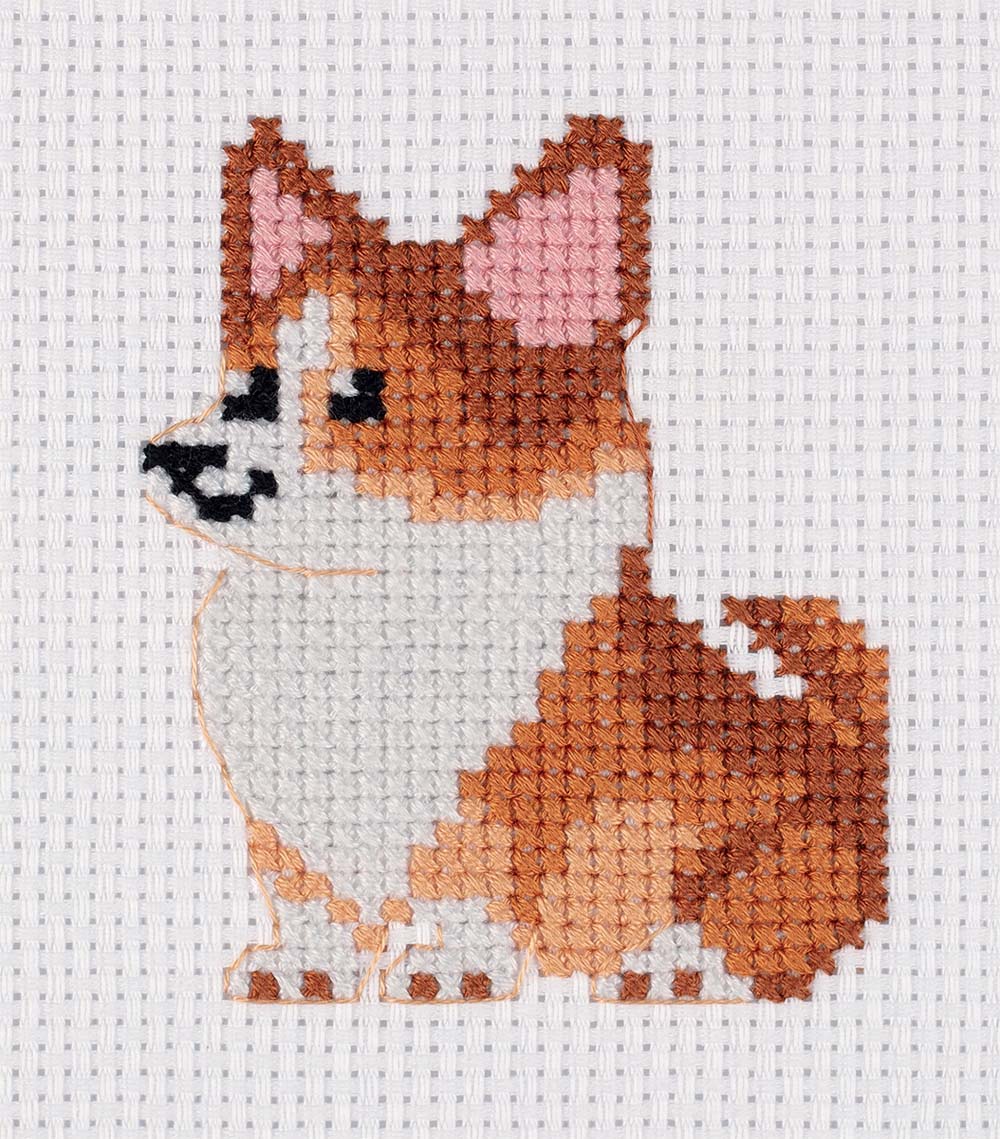 Набор для вышивания кларт "корги" 9,5х11см