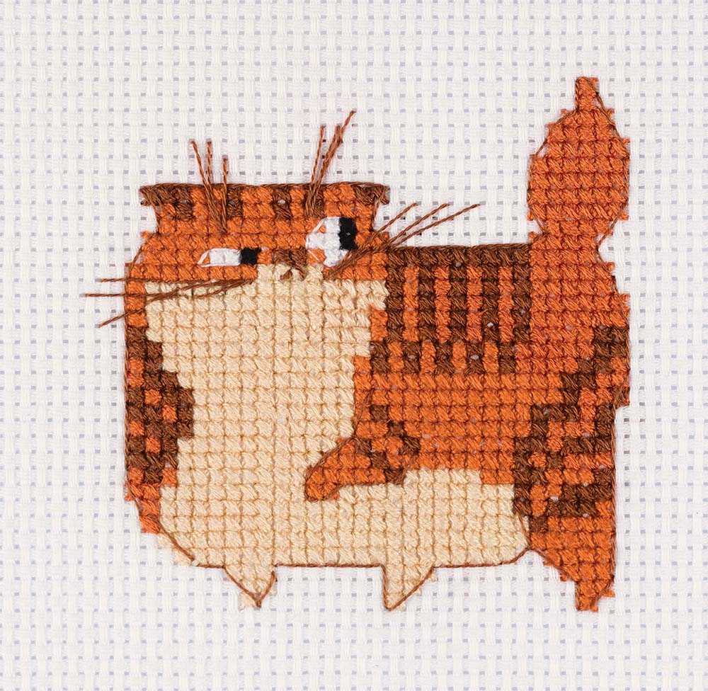 Набор для вышивания кларт "рыжий кот" 11х11см