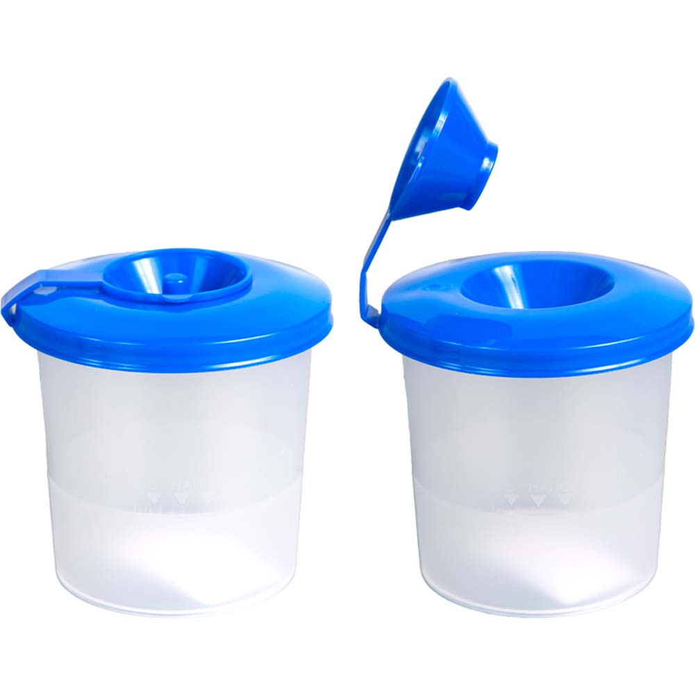 Стакан для кистей "непроливайка" devente с пробкой асс-т