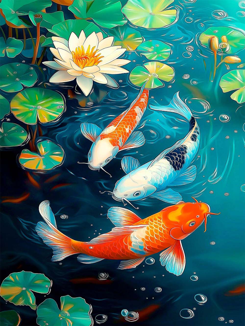 набор д/творч. картина по номерам 30х40см "красивые рыбки в пруду" (рыжий кот) Набор д/творч. картина по номерам 30х40см "красивые рыбки в пруду" (рыжий кот)