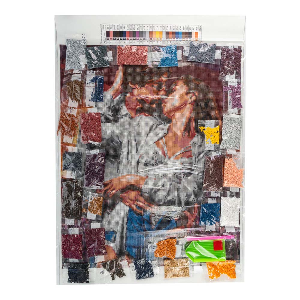 Набор д/творч. алмазная мозаика 40х50см полная выкладка "пара влюблённых"