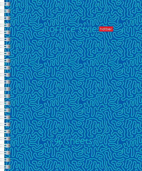 Тетрадь на гребне 96л. кл. "лабиринт" (hatber) б/б,глянц.лам.,тиснен.,асс-т