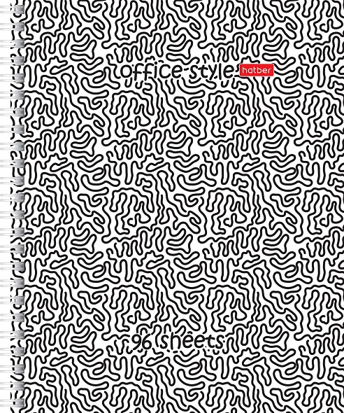 Тетрадь на гребне 96л. кл. "лабиринт" (hatber) б/б,глянц.лам.,тиснен.,асс-т