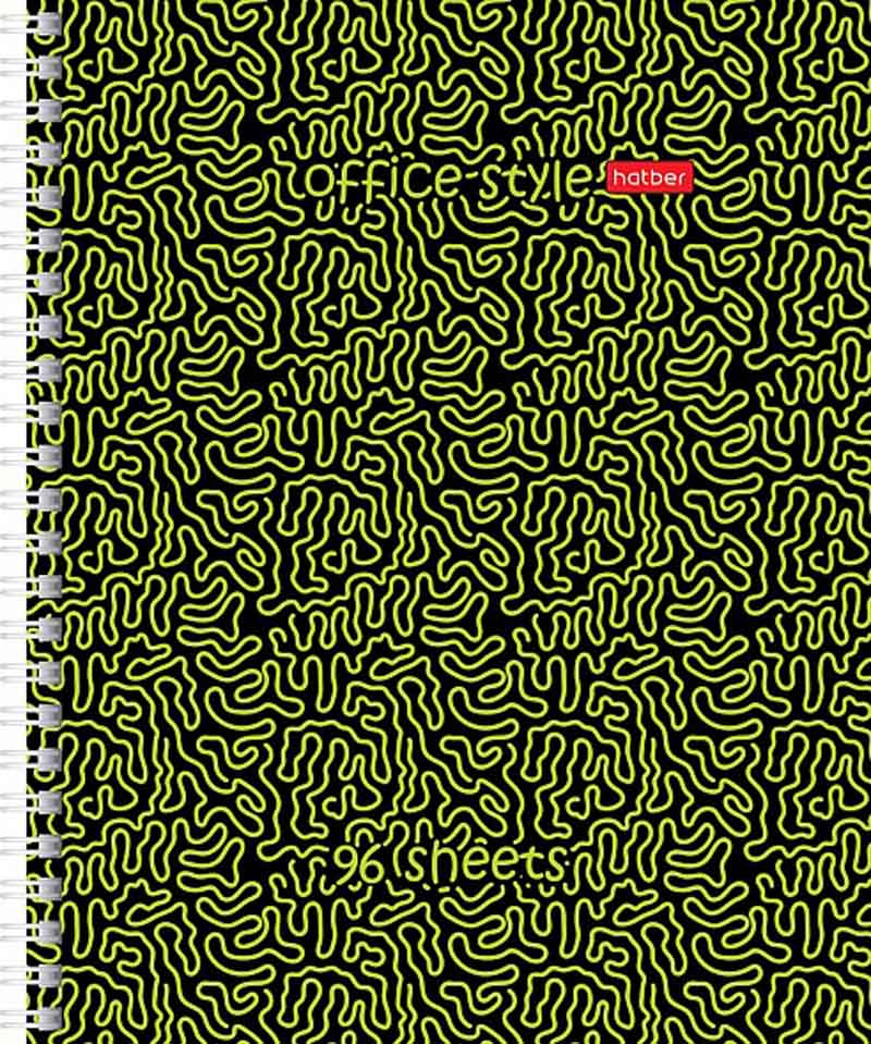 Тетрадь на гребне 96л. кл. "лабиринт" (hatber) б/б,глянц.лам.,тиснен.,асс-т