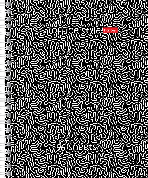 Тетрадь на гребне 96л. кл. "лабиринт" (hatber) б/б,глянц.лам.,тиснен.,асс-т