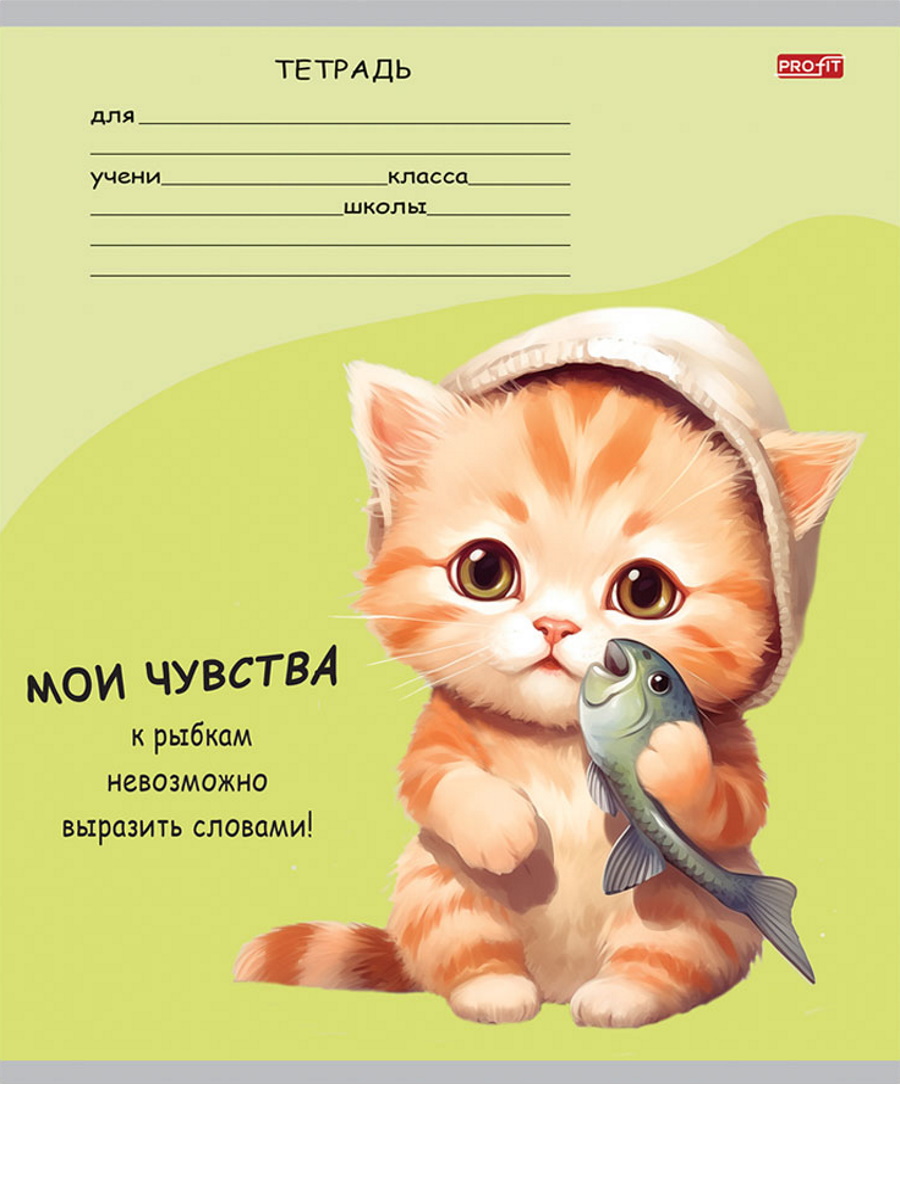 Тетрадь 18л. кл. "зверята и надписи" (проф-пресс) б/б,асс-т