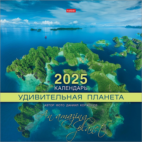 Календарь настенный перекидной 2025 30х30 12л. "удивительная планета"