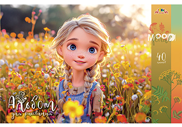 альбом д/рис. а4 40л.скрепка "милые девочки" (апплика) асс-т Альбом д/рис. а4 40л.скрепка "милые девочки" (апплика) асс-т