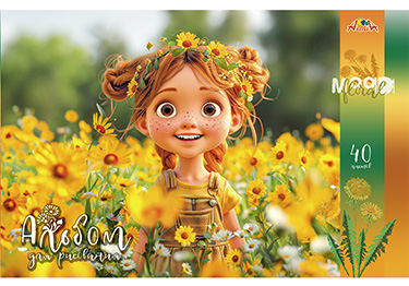 альбом д/рис. а4 40л.скрепка "милые девочки" (апплика) асс-т Альбом д/рис. а4 40л.скрепка "милые девочки" (апплика) асс-т