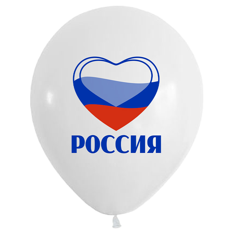 Шар возд. 12/30см пастель "россия" 2ст. асс-т