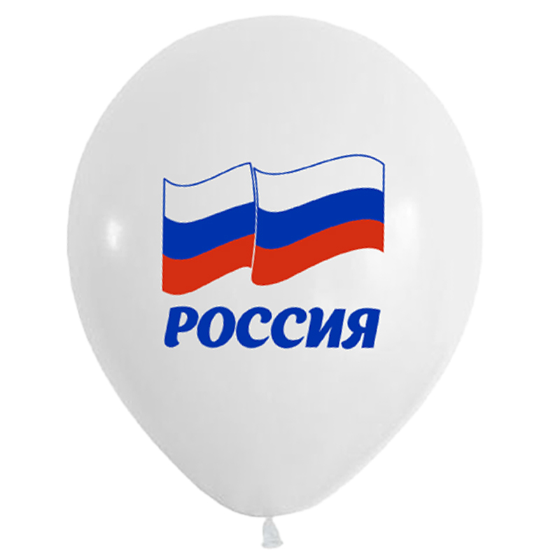 Шар возд. 12/30см пастель "россия" 2ст. асс-т