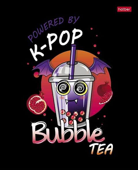 Тетрадь 48л. кл. "bubble tea" (hatber) б/б,глянц.лам.,асс-т