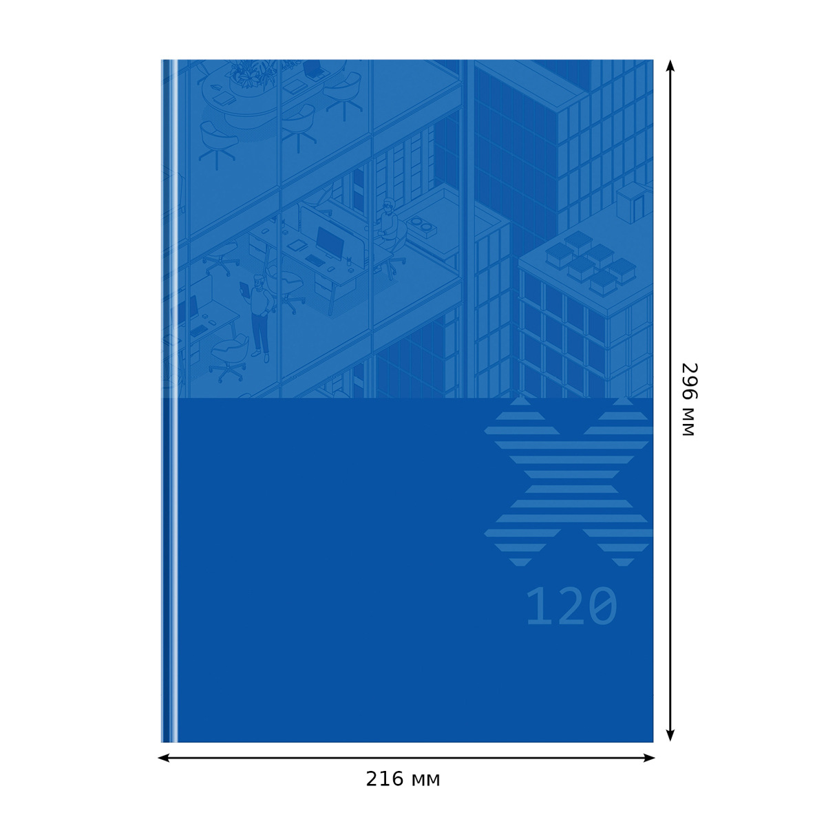 Тетрадь а4 тв.обл. 120л. кл. "office time" (bg) мат.лам.
