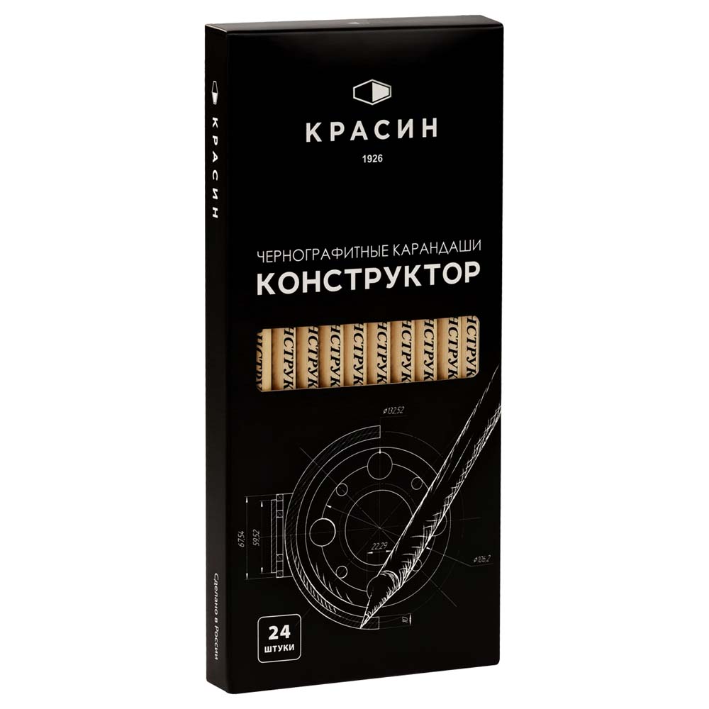 Карандаш "конструктор" (красин) 2 м (2в)