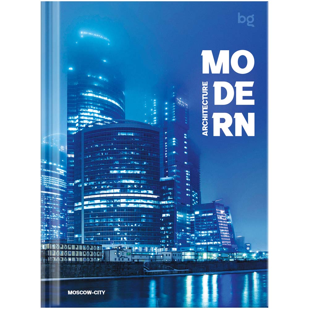 Книжка записная тв.об. а6 80л. клетка "modern city" (bg) гл.лам..асс-т