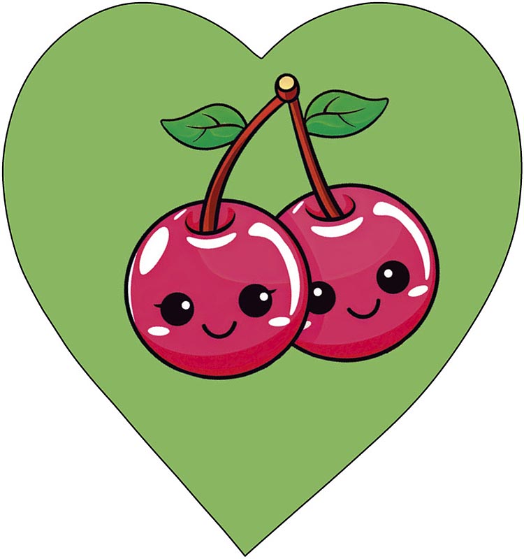 открытка мини 6х6см "ягоды" созданы друг для друга Открытка мини 6х6см "ягоды" созданы друг для друга