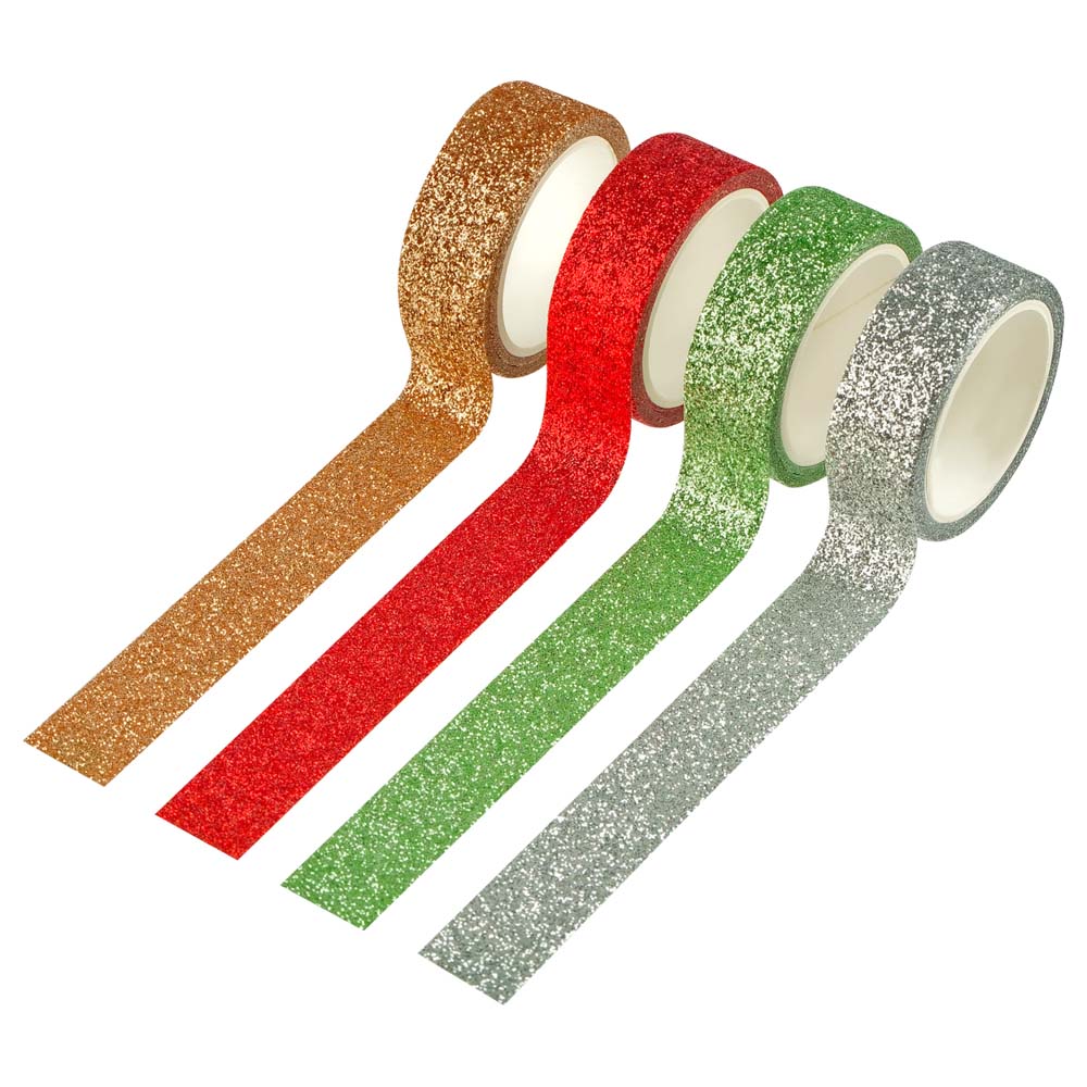 Набор клейкой ленты декор. "sparkles" 4шт