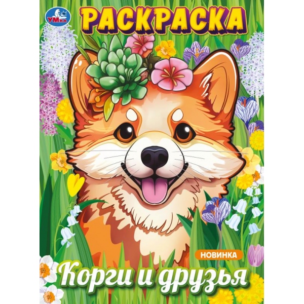 Раскраска "корги и друзья" а4 (умка)