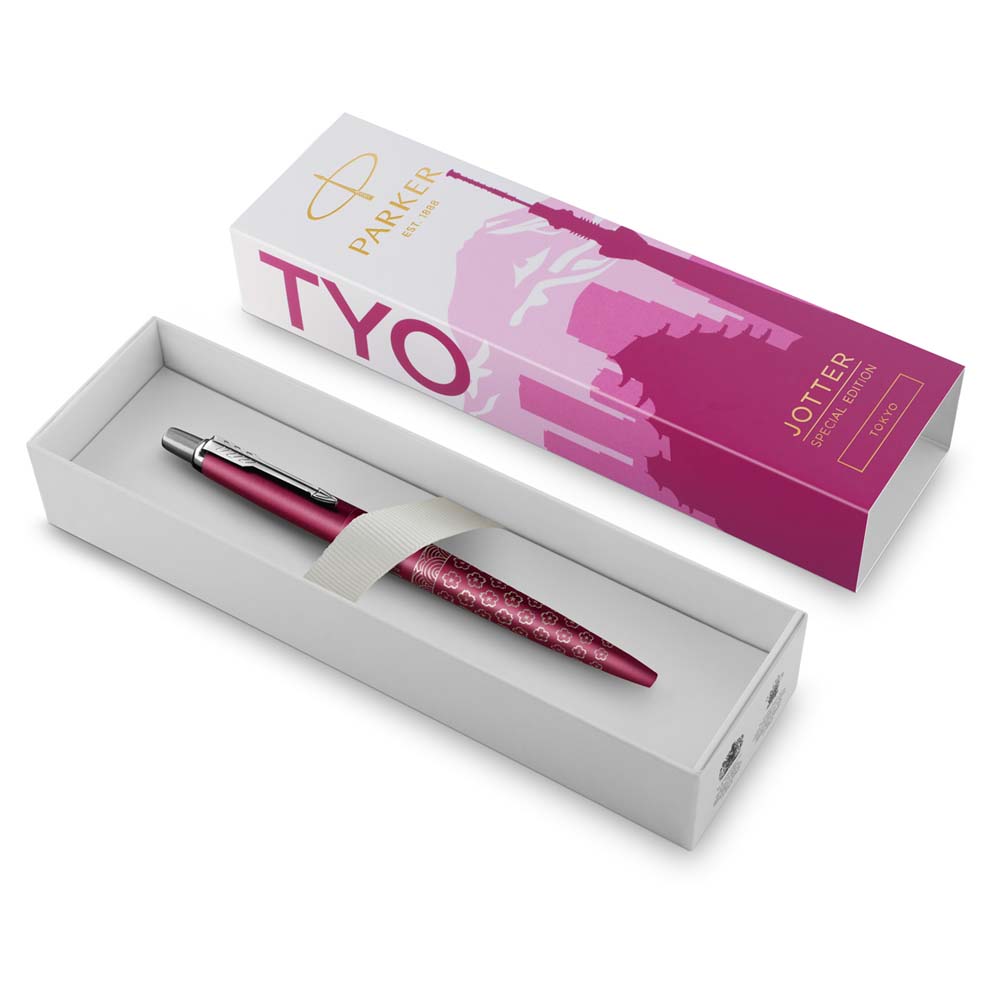 Ручка шар.авт. parker "jotter tokyo pink ct" синяя 1,0мм