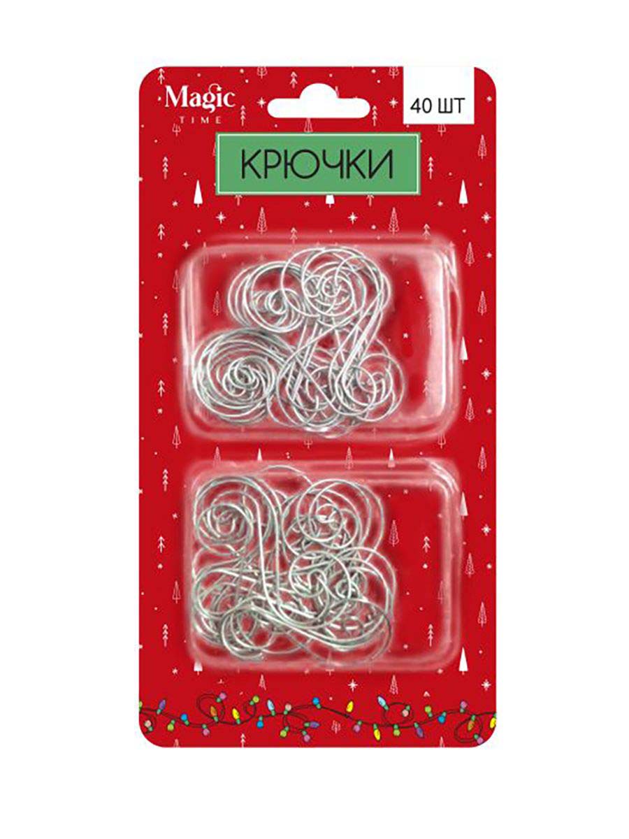 Набор крючков 40шт. сталь/цинк