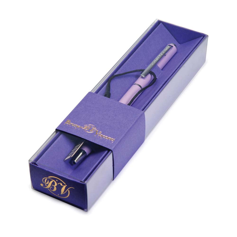 Ручка шар. авт. bruno visconti "palermo" 0,7мм синяя корп.сиреневый,в футл.