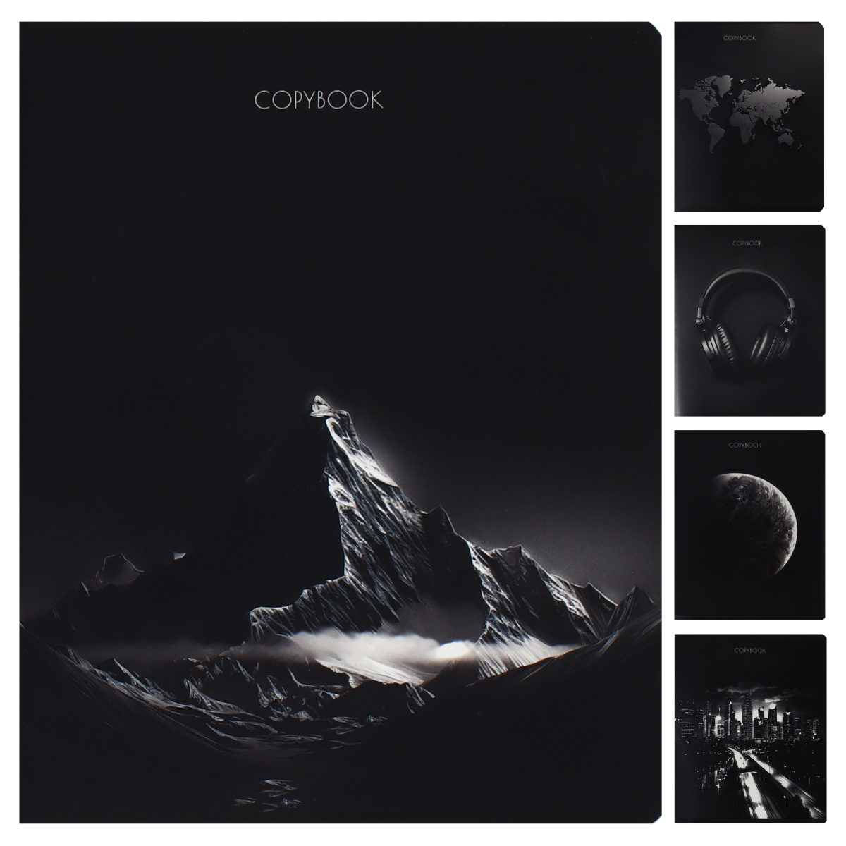 Тетрадь 48л. кл. "black color" (кокос) б/б,выб.лак,твин лак,асс-т