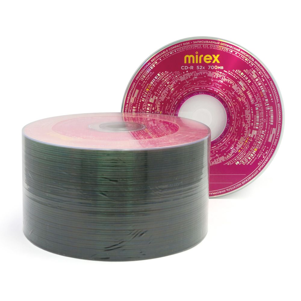 Диск cd-r mirex "brand" 52х bulk 50шт