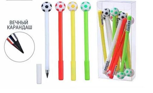 Карандаш чернограф. mazari "мячи" вечный асс-т