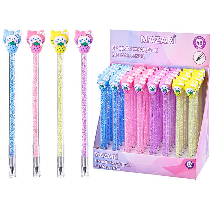 Карандаш чернограф. mazari "кошечка" вечный асс-т