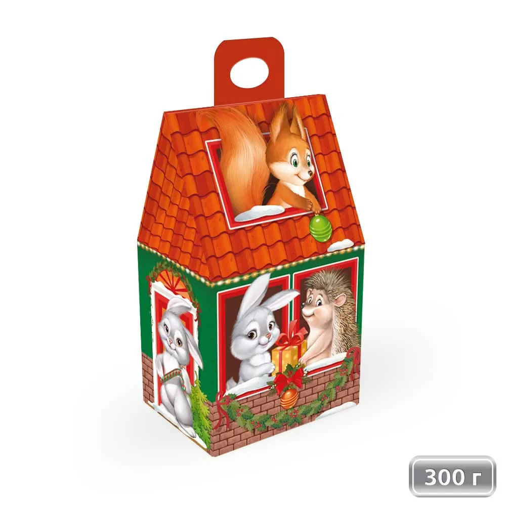 Коробка для конфет 0,3кг "с новым годом!" 165х95мм