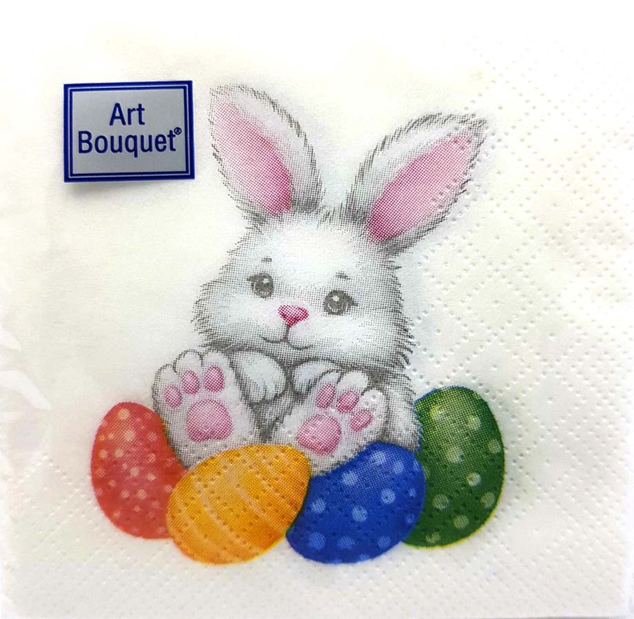 Салфетки бум. 200х200мм 30 шт. 2-сл. "веселый кролик"