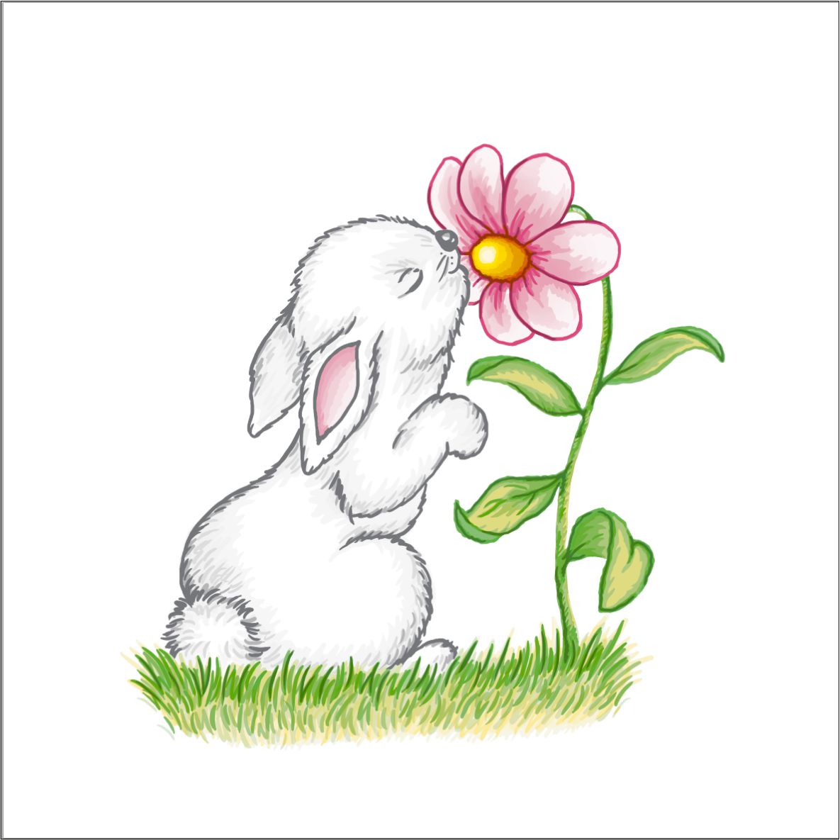 Салфетки бум. 200х200мм 30 шт. 2-сл. "милый зайчик"