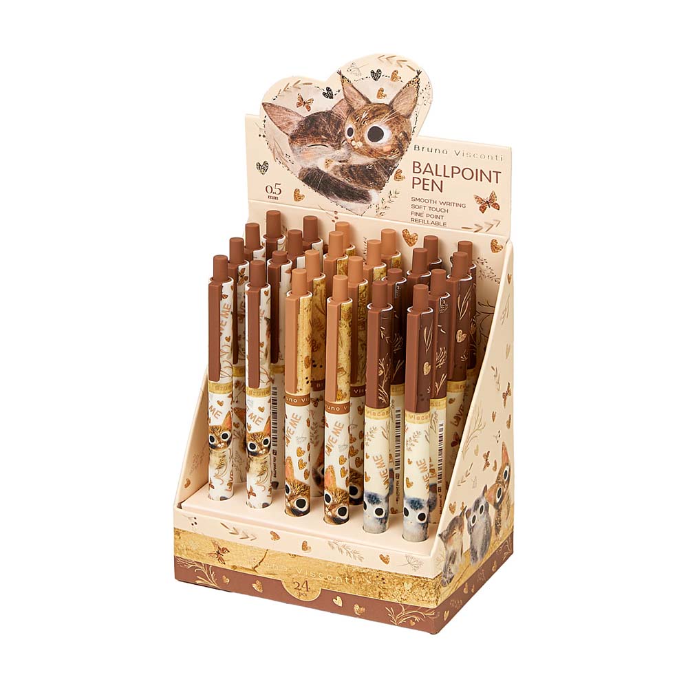 Ручка шар. авт. bruno visconti "artclick. love me" 0,5мм синяя асс-т