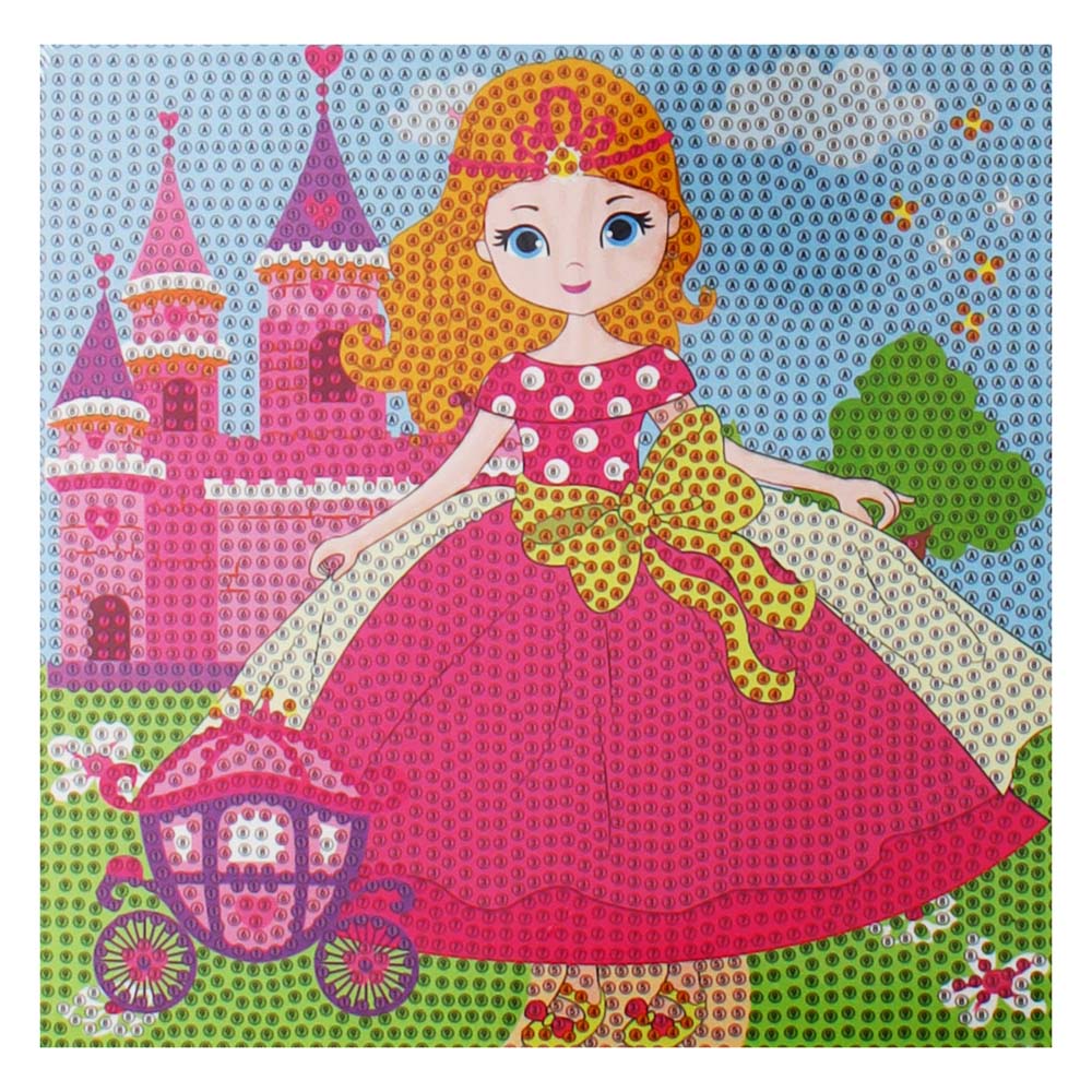 Набор д/творч. алмазная мозаика 20х20см "принцесса"