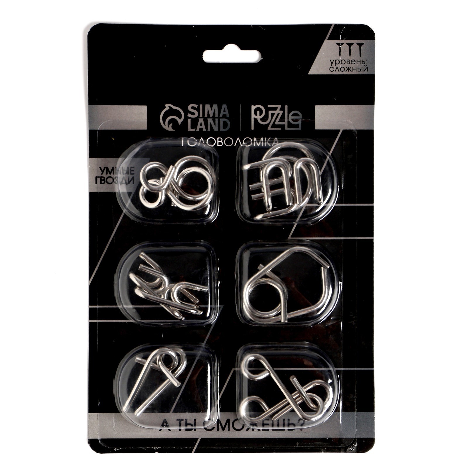 Игра головоломка "игры разума №1" металлич. набор из 6шт