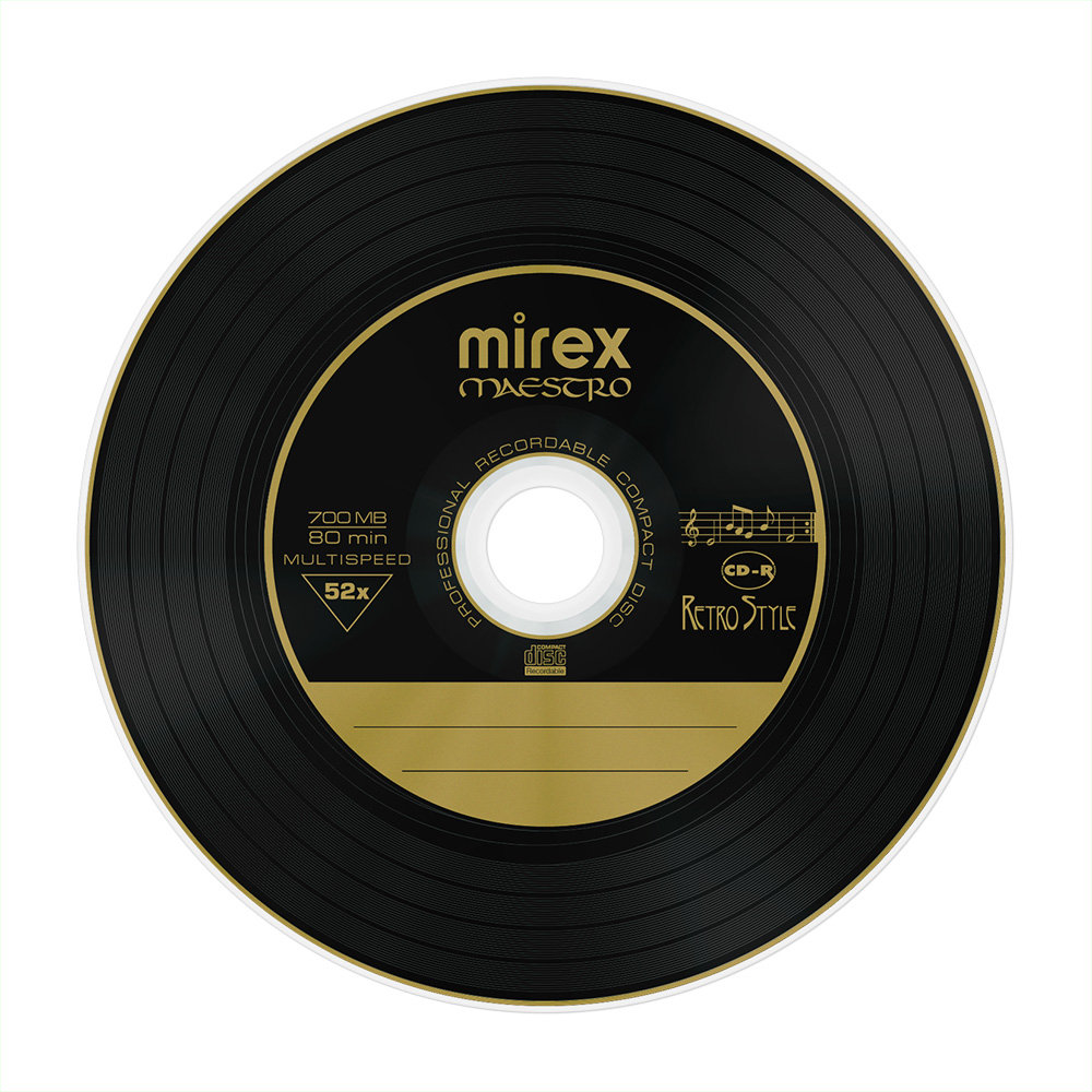Диск cd-r "mirex" maestro 52x slim