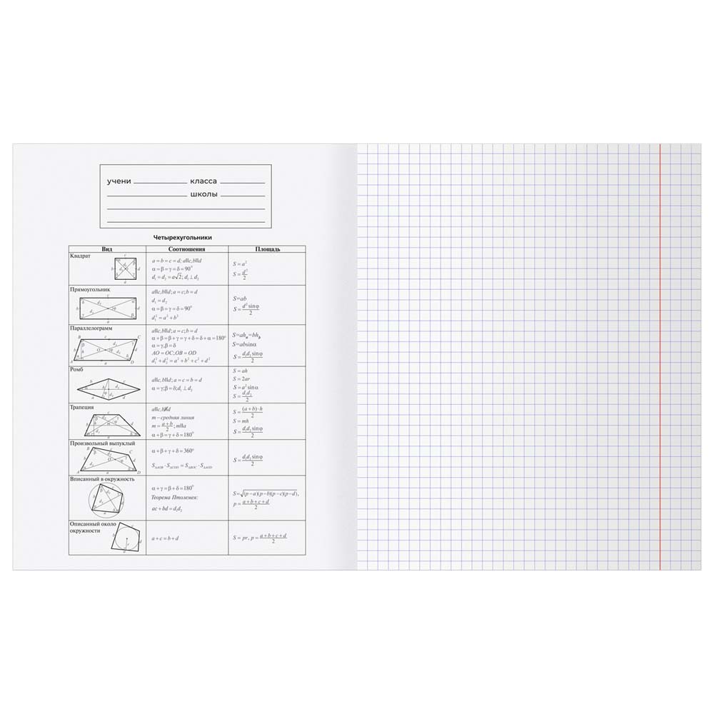 Тетрадь 48л. "перфокарта" геометрия (bg) пласт.обл.