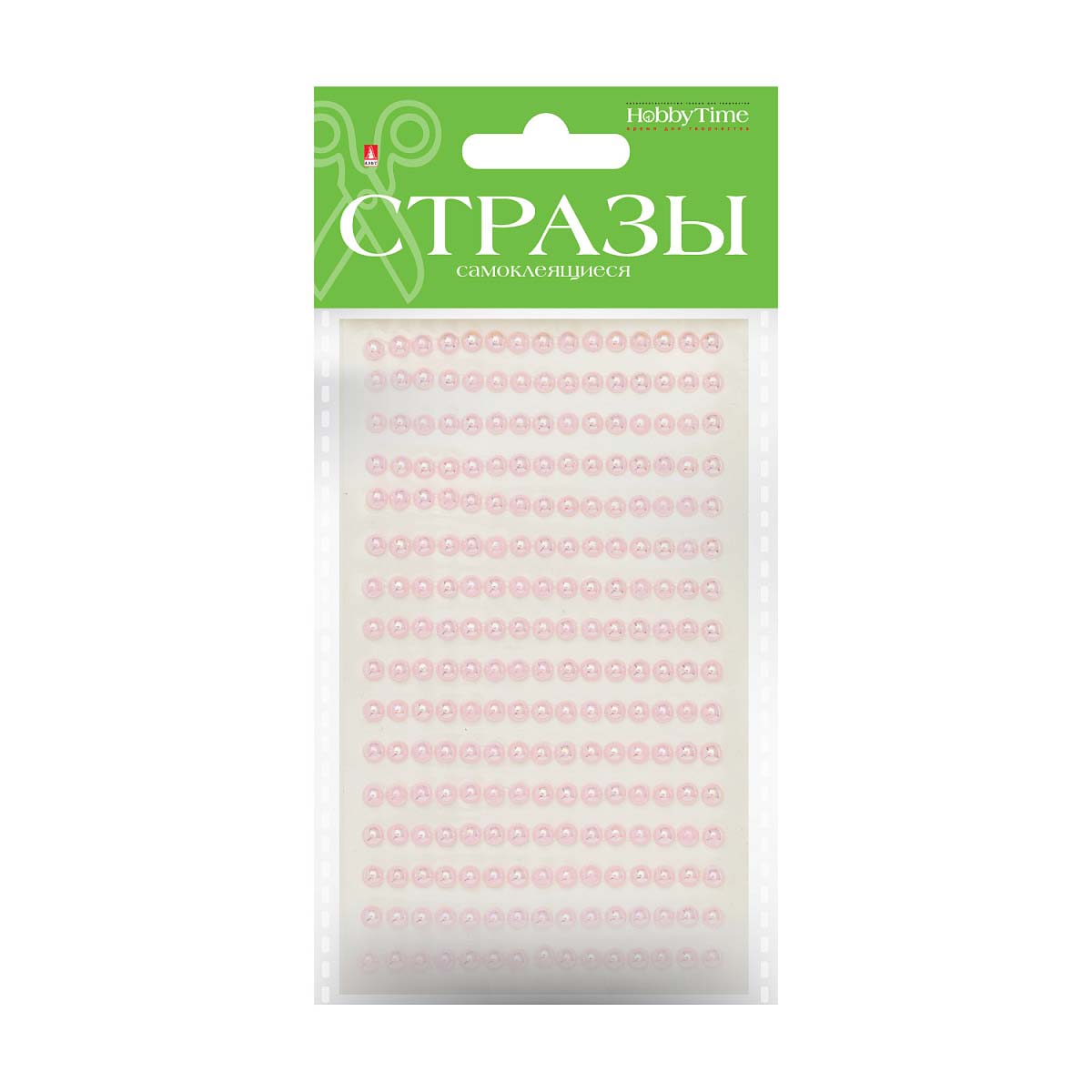 Наклейки стразы "цветной радужный жемчуг" 4мм асс-т