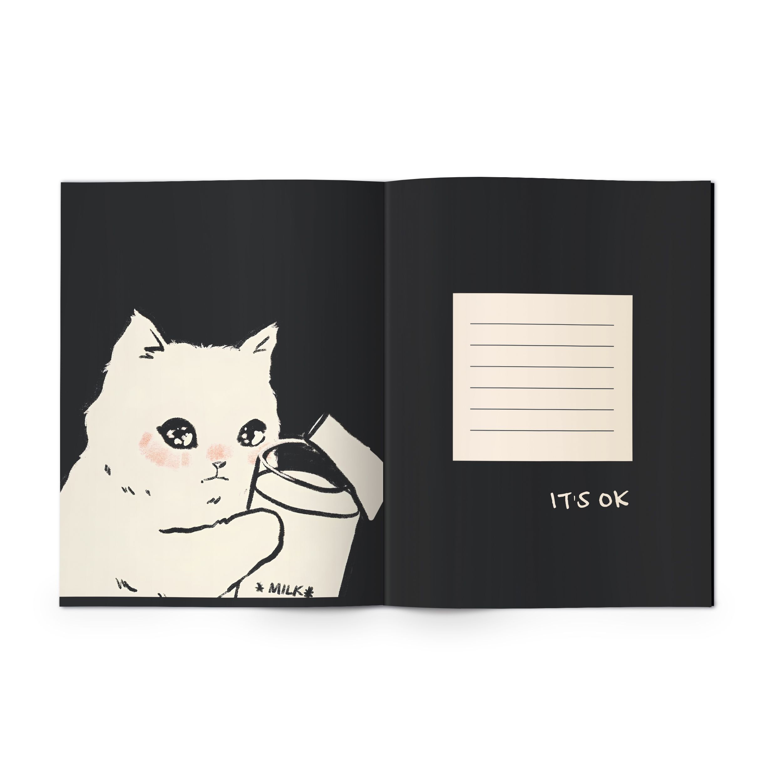 Тетрадь 48л. кл. "mood cat" (lorex) б/б,софт тач,запечатка форз.,дв.обл.,асс-т