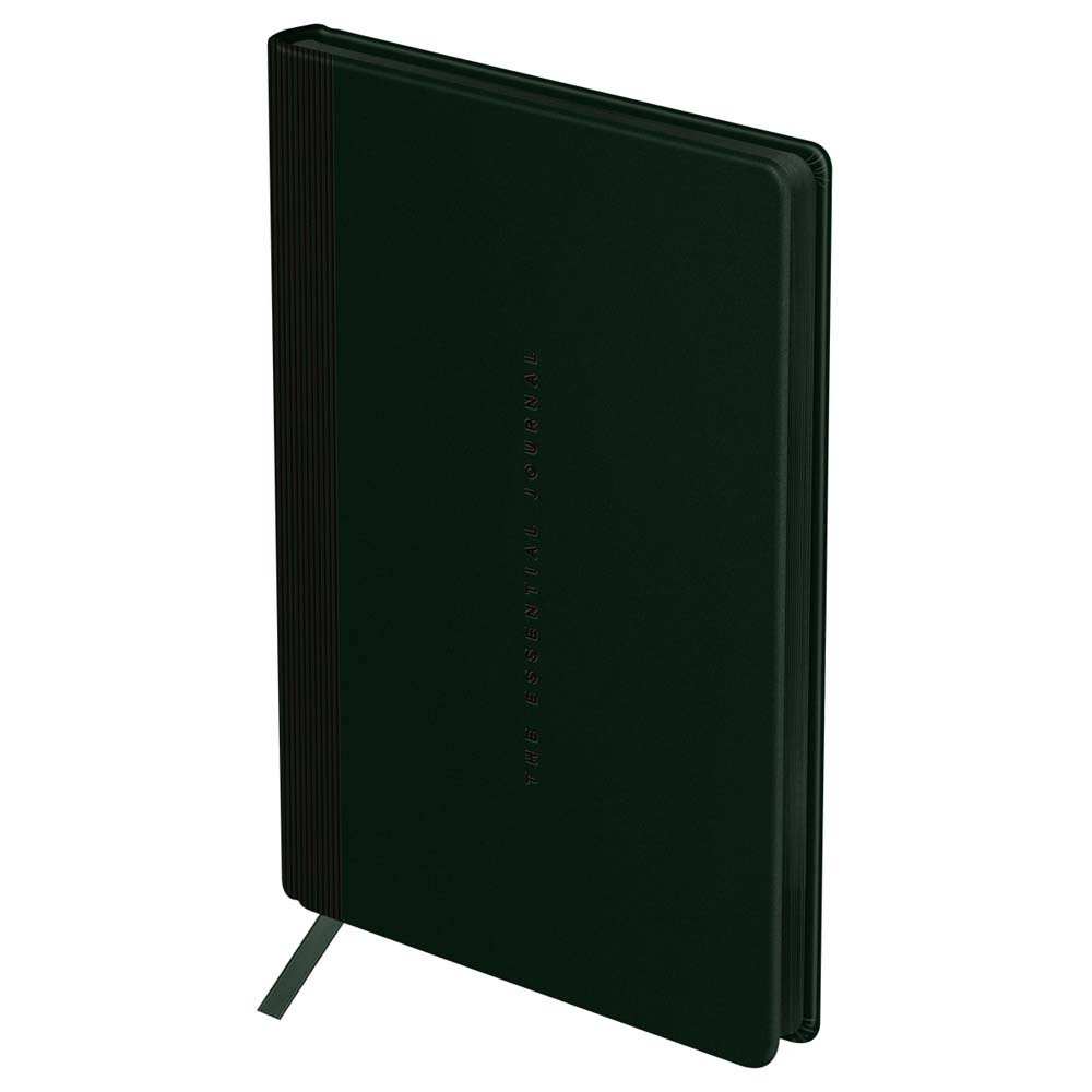 Ежедневник недатир. а5 bg "vienna. dark green" зелёный с цветным срезом,кож.зам.