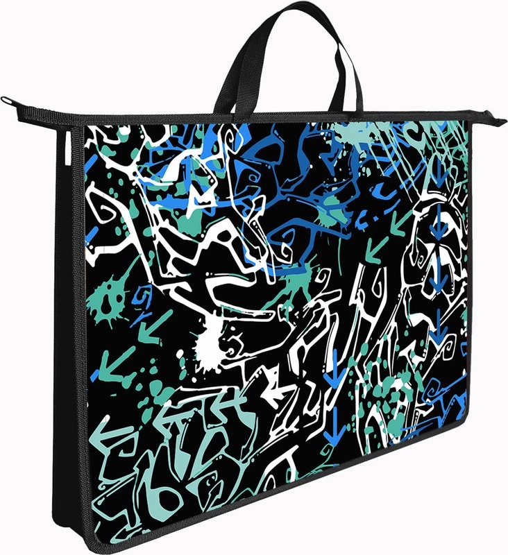 Папка-портфель для чертежей lamark "абстракция" а3 1 отдел.,пластик